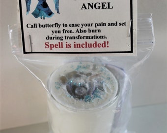 Guardian Angel Candle, Crystal Candle,