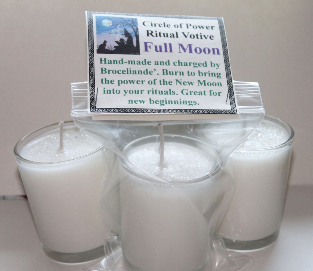 Full Moon Candle New Beginnings Healing Soy Candle Wicca Etsy