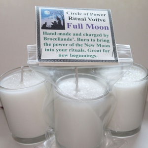 Full Moon Candle, New Beginnings, Healing, Soy Candle, Wicca, Wicca Supplies. image 1