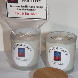 Fertility, Fertility Candle, Increase fertility, feminine healing, intention candle, crystal candle, herbal candle, moonstone, jasmine oil.