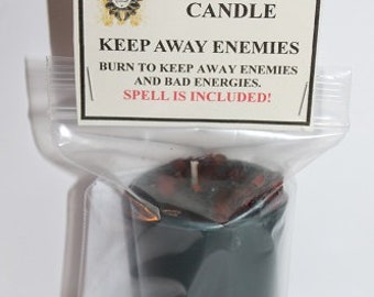 Keep Away Enemies Candle, Keep Away Enemies Herbal Candle, Spell Candle, Keep Away False Friends, Stalkers, Keep Away Thieves.
