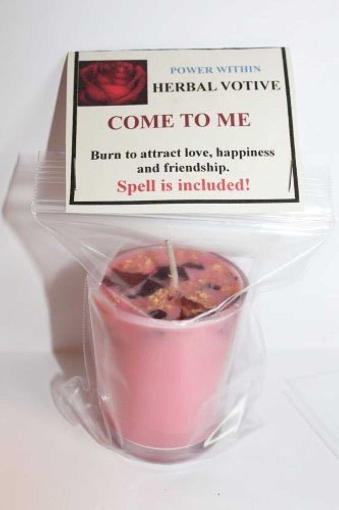 Come to Me Candle, Attract Love, Attract True Friends, Herbal Candle