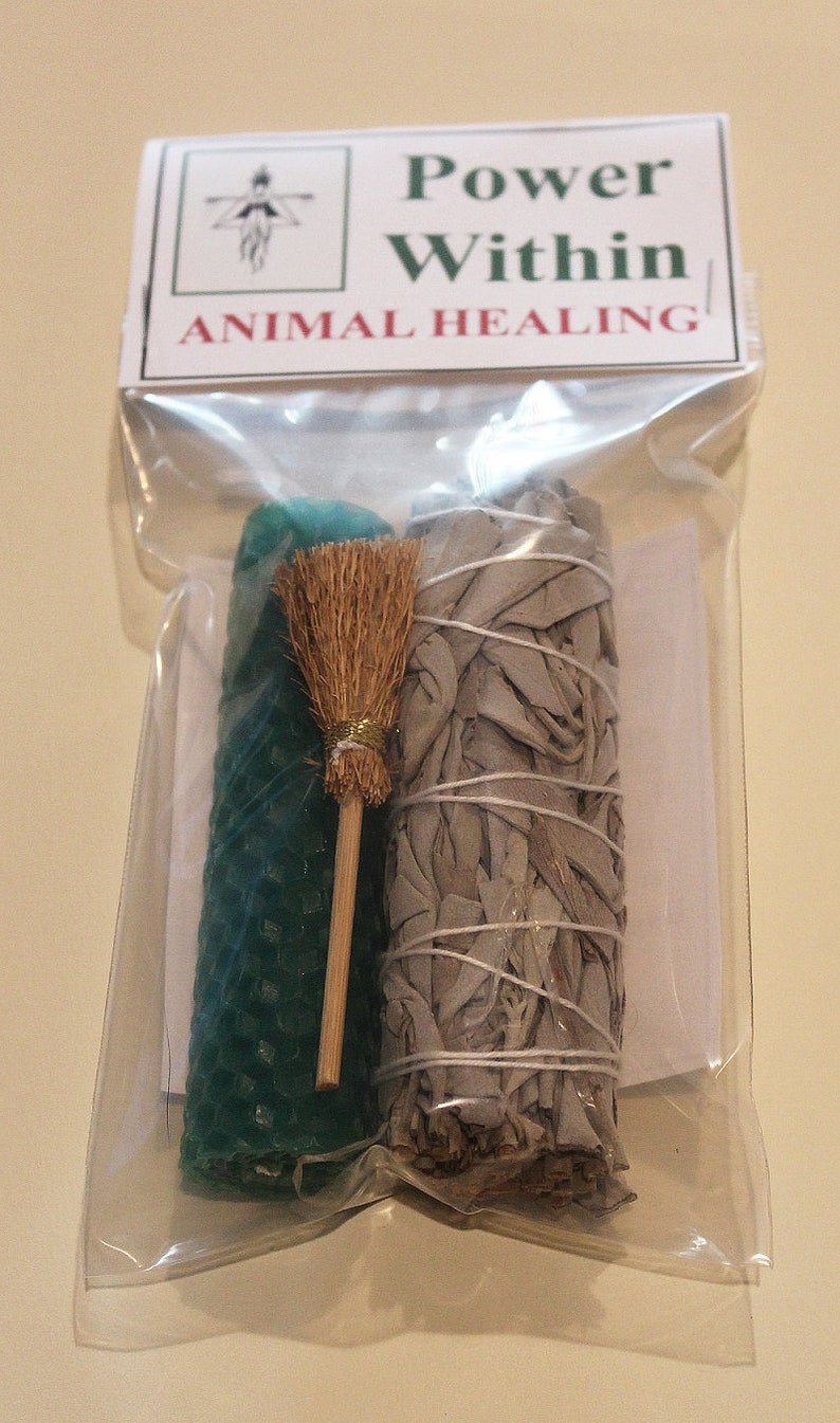 Animal Healing Candle, Animal Healing, Healing Energy, Cleanse Yourself, Cleanse Your Home, Healing Cleansing Kit. Bild 1