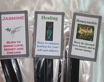 Stick Incense, Bring Love, Attract Money, Enhance Healing, Jasmine, Healing, Honeysuckle.