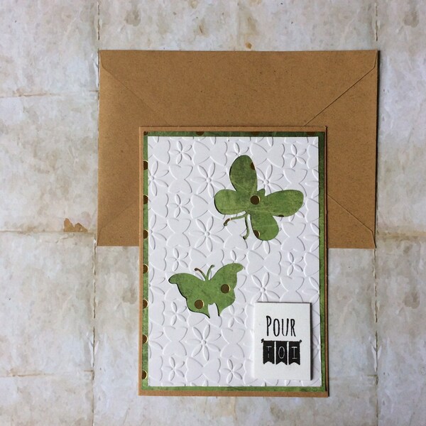 Carte Printanière Pour toi , carte scrapbooking