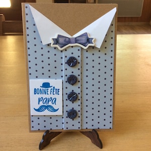 Carte faite main Bonne Fête Papa scrapbooking