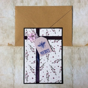 Carte Merci , carte scrapbooking