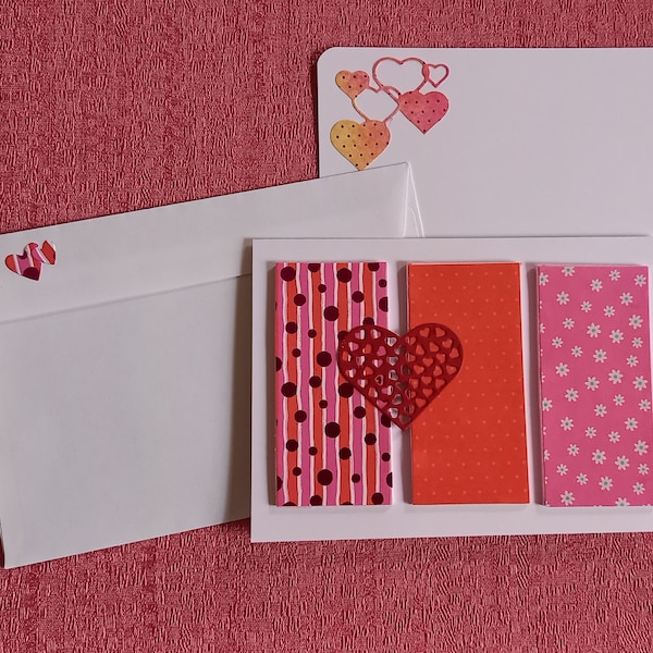 Carte Amour , carte Saint Valentin , carte scrapbooking