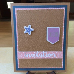 Carte Invitation faite main, carte scrapbooking