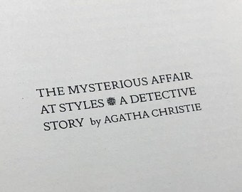 The Mysterious Affair at Styles by Agatha Christie