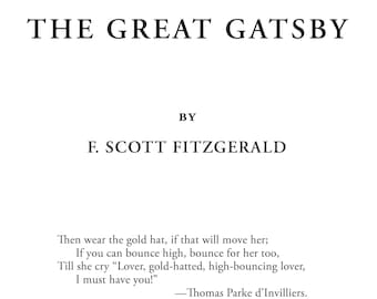 The Great Gatsby by F. Scott Fitzgerald