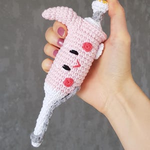 Pipette plush, scientist gift, Geeky gift, STEM gift, Chemistry, biology Amigurumi, scientist collectible, Cute micropipette