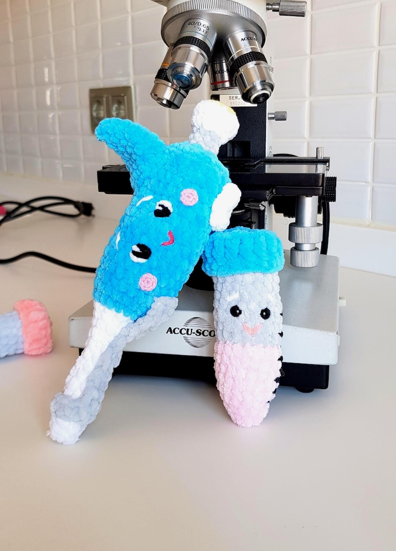 Plush Microscope Amigurumi Micropipette and Centrifuge Tube Bundle - Etsy