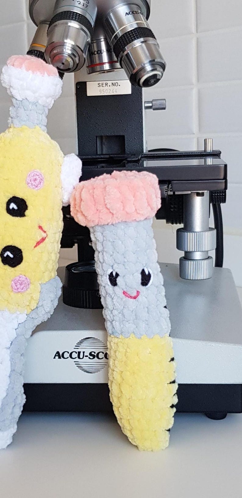 Plush Microscope Amigurumi Centrifuge Tube Crochet Pattern, Science Gift (PDF Pattern ...