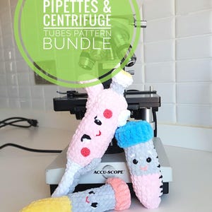 Amigurumi Lab Bundle, Micropipette and Centrifuge Tubes Crochet Patterns, PDF Tutorial