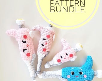 Micropipette Amigurumi Crochet Pattern Bundle, Science Toy (PDF Pattern)