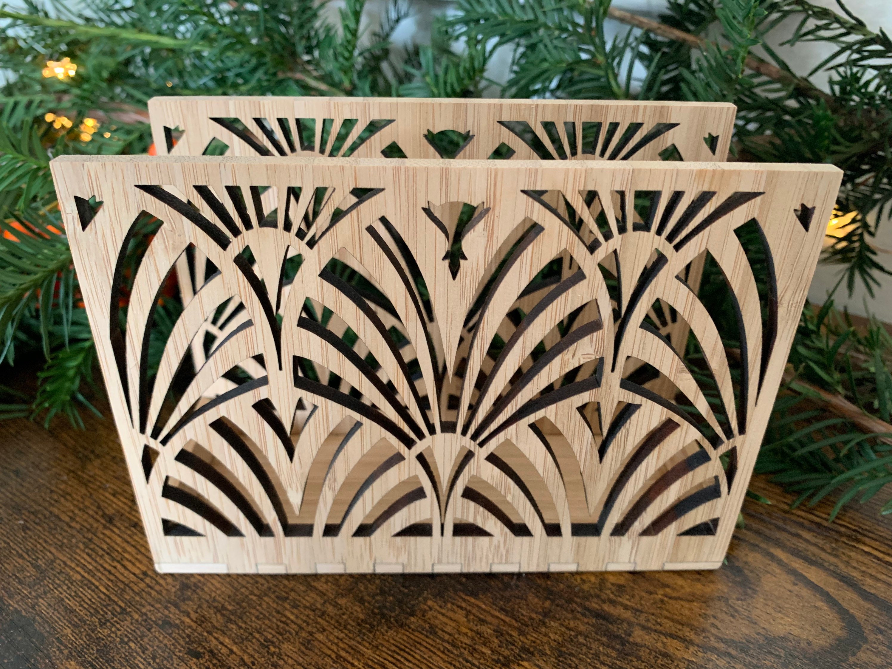 Wooden Tea Light Candle Holder Art Deco Lantern Home decor Anniversary Birthday House Warming Gift Laser Cut