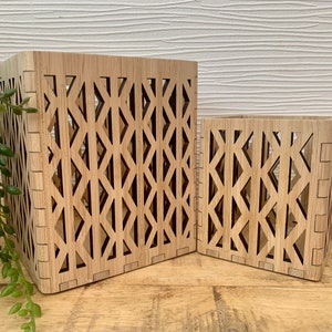 Personalisierter Laternen-Kerzenhalter aus Holz Moderne Teelichthalter Laser-cut Muttertag Vatertag Geburtstag Einweihungsparty Geschenk