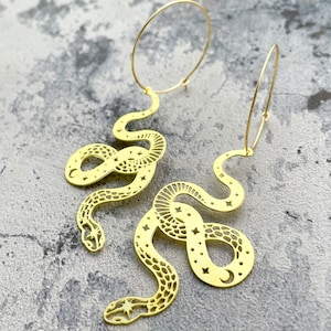 Snake hoop earrings
