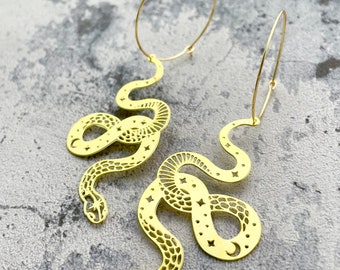 Snake hoop earrings