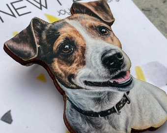 Jack russell brooch