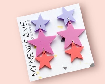 star dangle earrings
