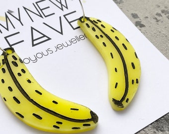 Banana earrings