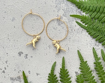 Dinosaur hoop Earrings