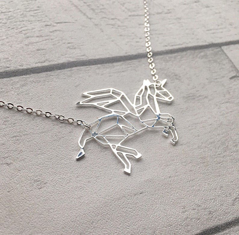 Geometric Unicorn Necklace image 2