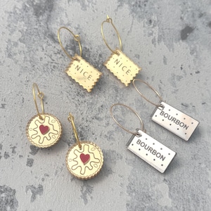 shiny biscuit earrings: mirror laser cut acrylic hoops