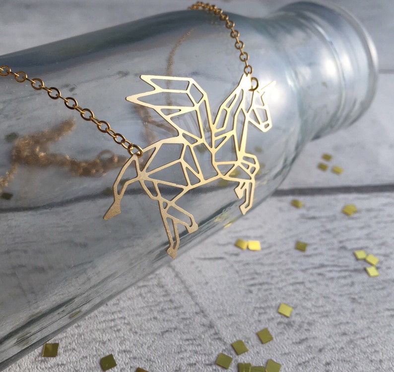 Geometric Unicorn Necklace image 3