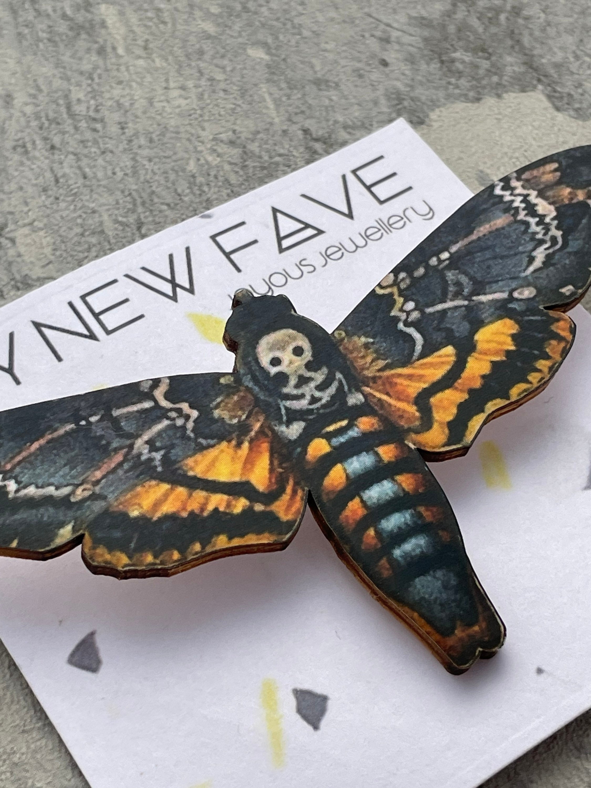 Death Head Moth Brooch - Etsy