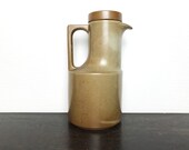 Mid century french stoneware pitcher Glazed sandstone water wine coffee pitcher French rustic farm house decor Grès de Brenne