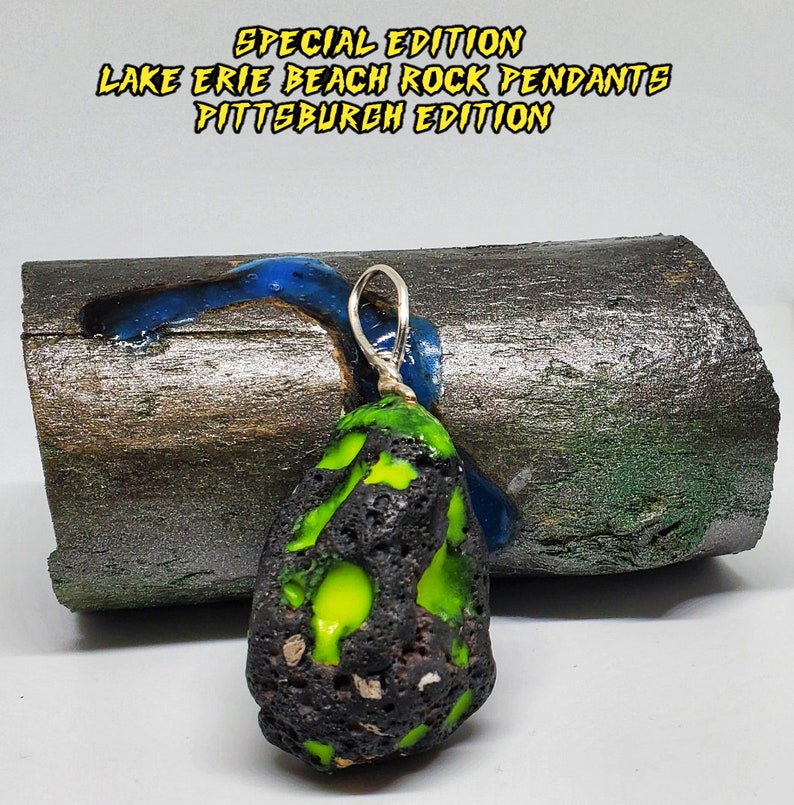 Special Edition Lake Erie Beach Rock Pendants Pittsburgh Edition - Etsy