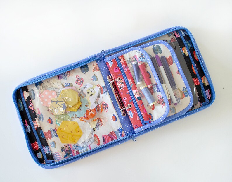 Custom Large Zipper Project Bag Case With Three Separate Clear Etsy
