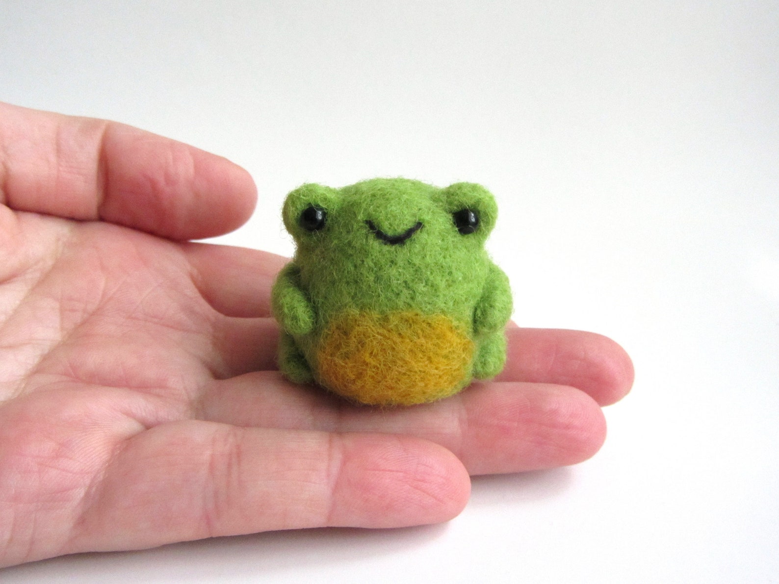 Little Cute Kawaii Frog Needle Felted Frog. Felted Toy. Etsy