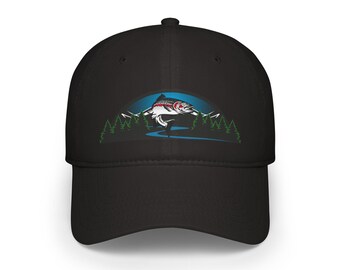 Steelhead Trout Low Profile Cap: Mountain River Fishing Hat