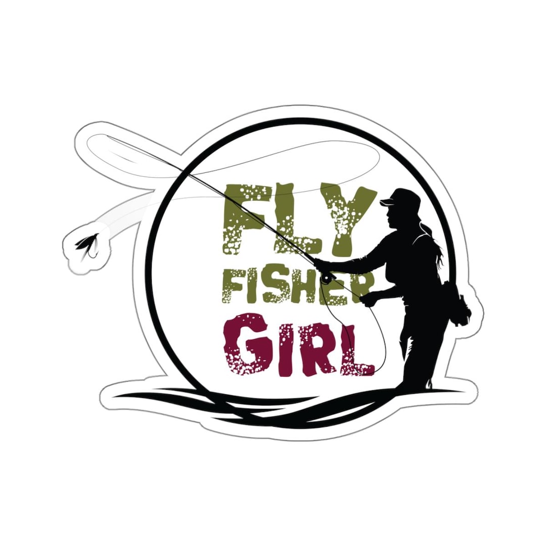 Flyfishergirl Vinyl Decal | Woman Angler Sticker - Etsy