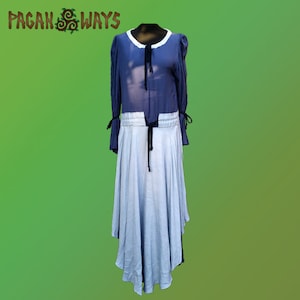 Medieval dress - blue dress - Celtic dress renaissance dress pagan dress alternative bohemian hippie dress indie folk fantasy dress festival