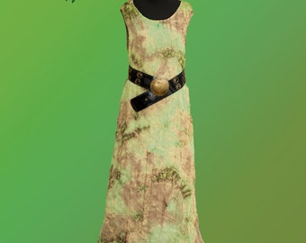 Sleeveless fantasy dress - pagan fantasy dress alternative clothing summer dress bohemian hippie renaissance steampunk clothing