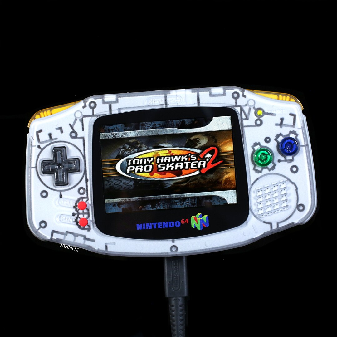 Custom Backlit Gameboy Advance N64 Edition Tony Hawk Etsy