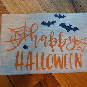 Happy Halloween Wood Sign