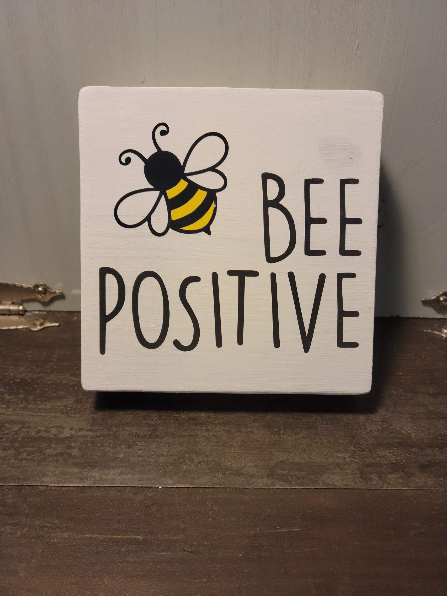 Bee Positive - Wood Sign - Etsy