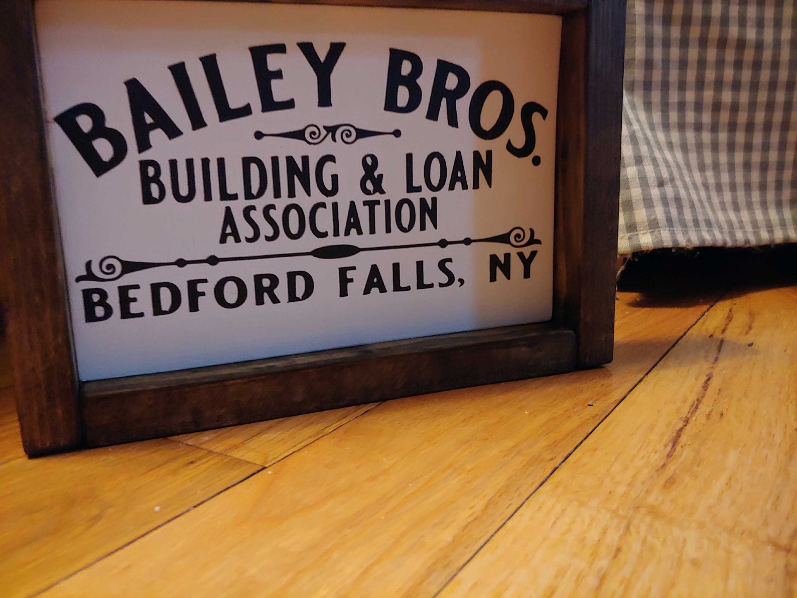 Bailey Bros. Building and Loan Wood Sign Etsy