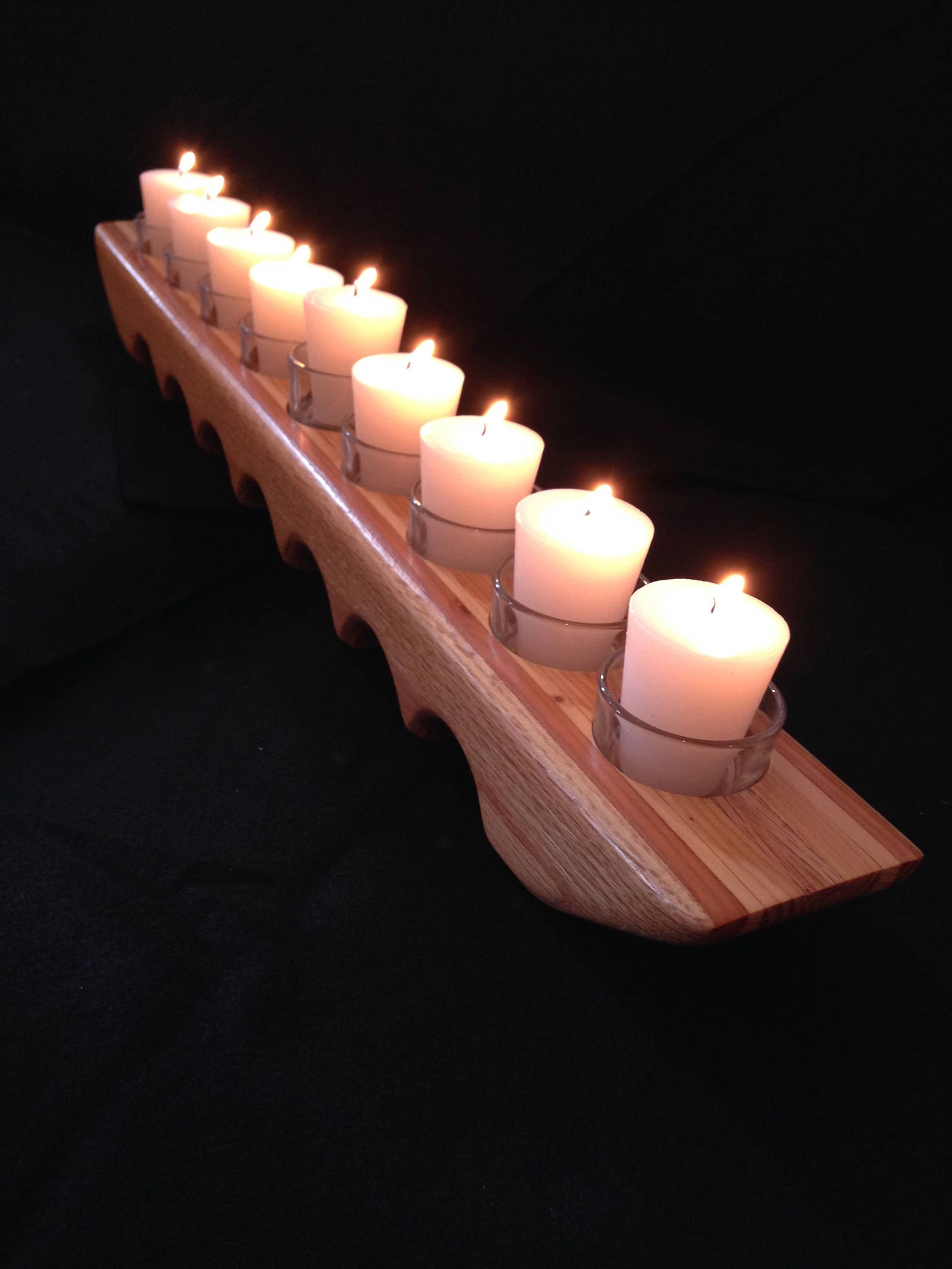 Menorah Hanukkah Candle Holder Wooden Candle Holder Etsy