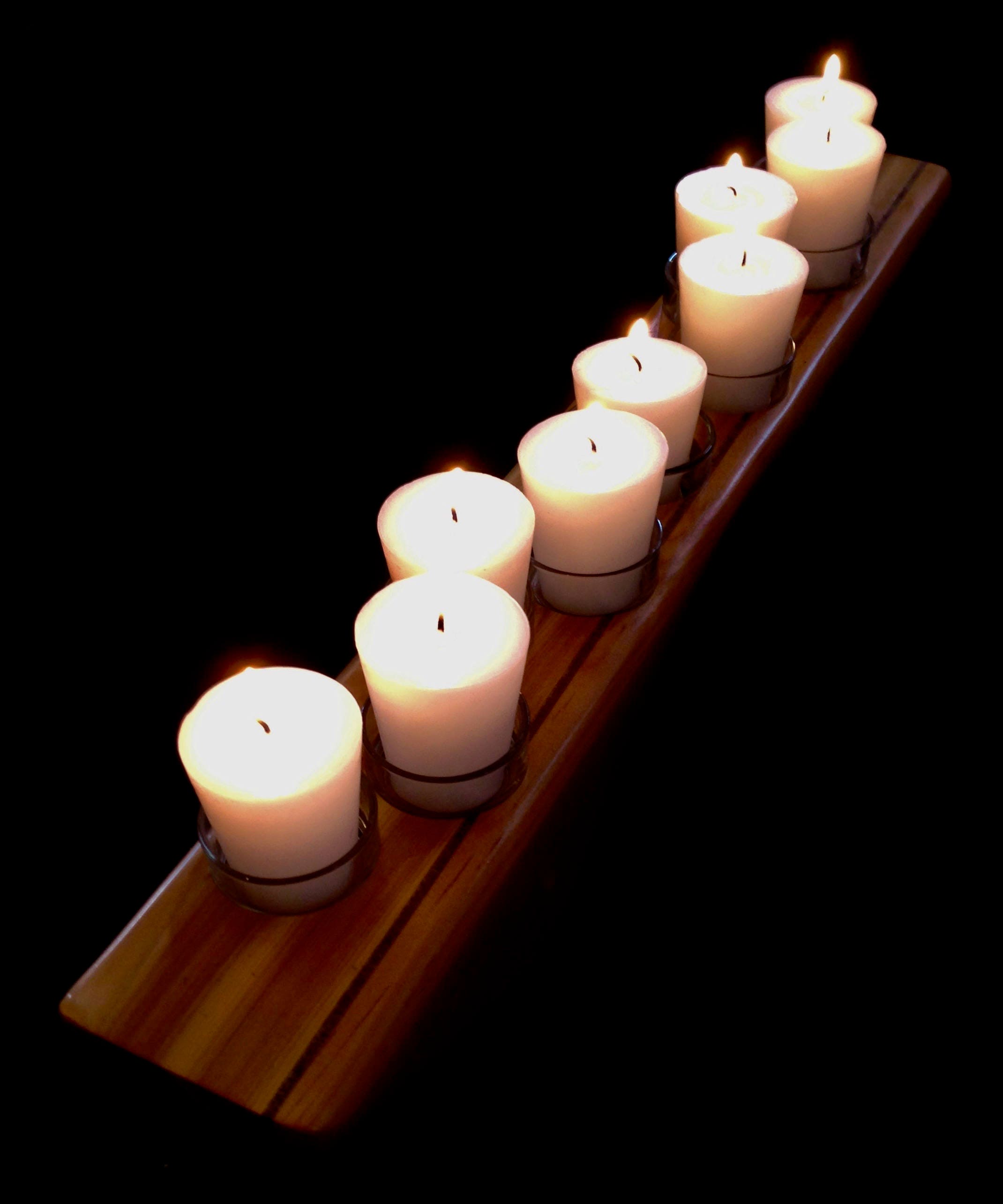 Menorah Hanukkah Wooden Candle holder Candle holder Etsy