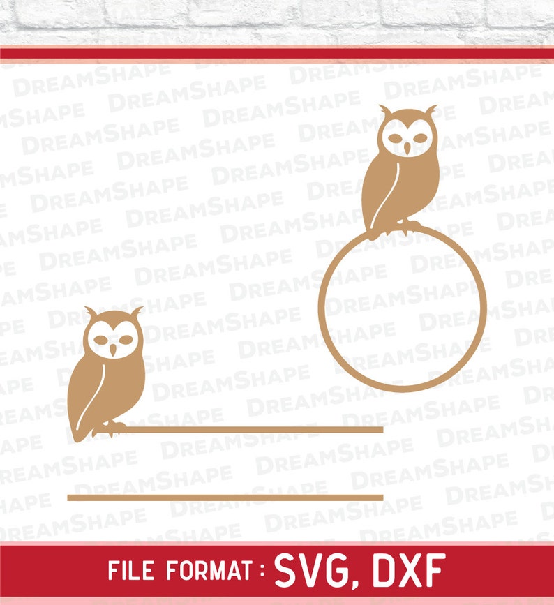 Download Owl SVG Cut Files Bird Owl Monogram SVG Files Owl Split Svg | Etsy