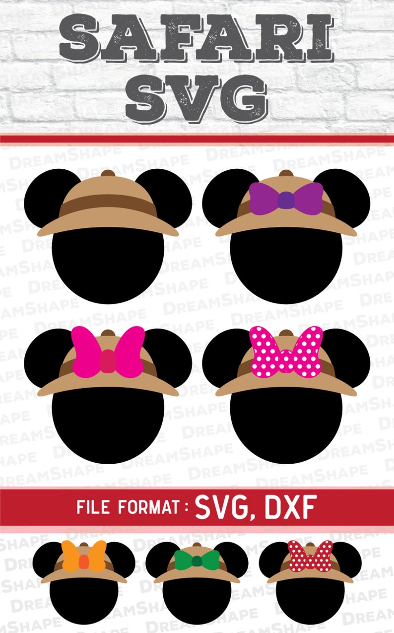 Download Mouse Ears Safari SVG Files Silhouette for Cricut Machine ...