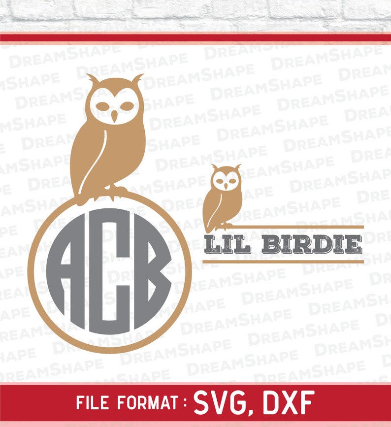 Download Owl SVG Cut Files Bird Owl Monogram SVG Files Owl Split ...