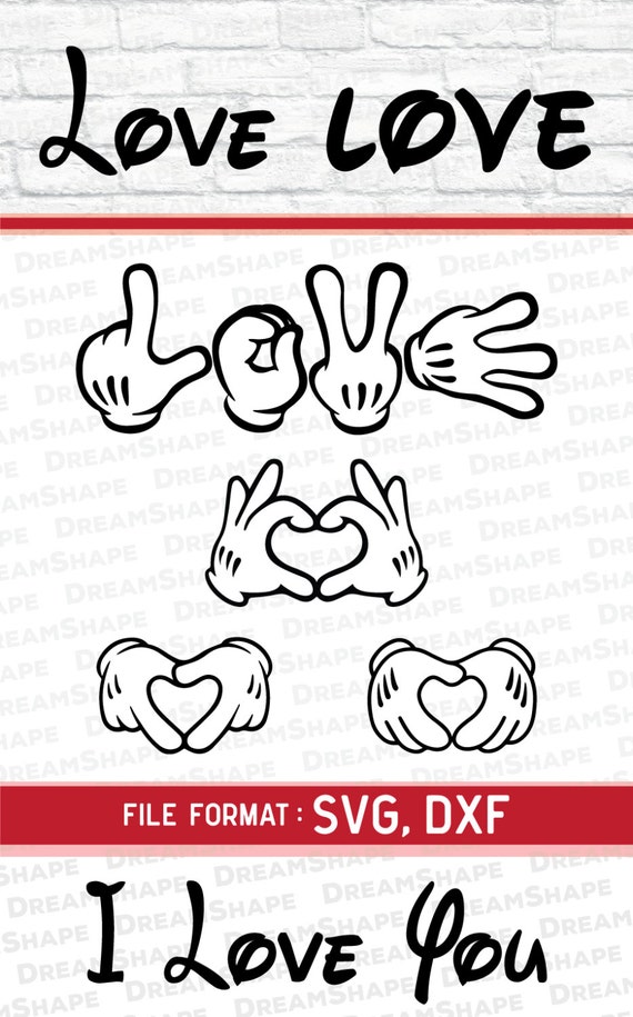 Download Hand Love Sign SVG File Mouse Ear Hand Sign SVG Cut File ...